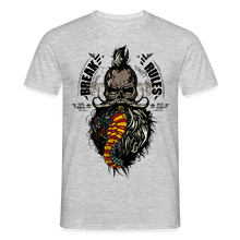 Charger l'image dans la galerie, T-shirt Tête de mort Homme Break Rules 2 - gris chiné