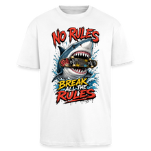 Charger l'image dans la galerie, T-Shirt Skate Homme Oversize “No rules” – Streetwear Vintage - blanc