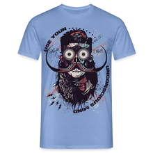 Charger l'image dans la galerie, T-shirt Tête de mort Homme Use your unconscious mind - carolina blue
