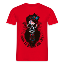 Charger l'image dans la galerie, T-shirt Tête de mort Homme Born to be bad - rouge