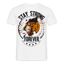 Charger l'image dans la galerie, T-shirt Tattoo old school Homme Stay Strong Forever Tiger - blanc