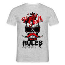 Charger l'image dans la galerie, T-shirt Tête de mort Homme I make the rules - gris chiné