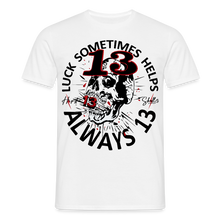 Charger l'image dans la galerie, T-shirt Tattoo old school Homme Luck something helps - blanc