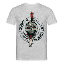 Charger l'image dans la galerie, T-shirt Tattoo old school Homme Old School Courage is my strenght - gris chiné
