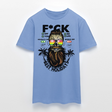 Charger l'image dans la galerie, T-shirt Tête de mort Homme Fuck Off - carolina blue