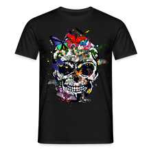 Charger l'image dans la galerie, T-shirt Tête de mort Homme Crane papillons - noir