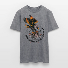 Charger l'image dans la galerie, T-shirt Tattoo old school Homme Stay strong and never give up - graphite chiné