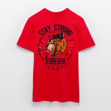 Charger l'image dans la galerie, T-shirt Tattoo old school Homme Stay Strong Forever Tiger - rouge