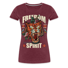 Charger l'image dans la galerie, T-shirt Femme Freedom Spirit - rouge bordeaux chiné