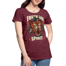 Charger l'image dans la galerie, T-shirt Femme Freedom Spirit - rouge bordeaux chiné