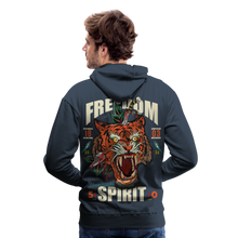 Charger l'image dans la galerie, Sweat-shirt à capuche hommes Freedom spirit tiger - marine