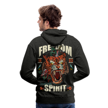 Charger l'image dans la galerie, Sweat-shirt à capuche hommes Freedom spirit tiger - charbon