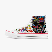 Charger l'image dans la galerie, Chaussures montantes en toile butterfly skull