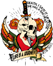 Charger l'image dans la galerie, Homme T-Shirt dague transperce crâne tete de mort journey 2