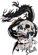 Charger l'image dans la galerie, Homme T-Shirt dragon tribal tete de mort crane hipster skulls juste no guts