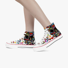 Charger l'image dans la galerie, Chaussures montantes en toile butterfly skull