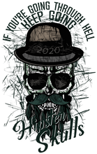 Charger l'image dans la galerie, Homme T-Shirt hipster skull Tête de mort crâne à barbe keep going 2020 (6733284278451)
