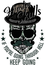 Charger l'image dans la galerie, Sweat-shirt contraste hipster skull keep going