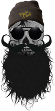 Charger l'image dans la galerie, Homme T-Shirt hipster skull crâne Tête de mort à barbe et moustache fancy beanie