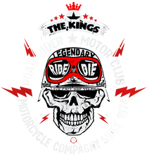 Charger l'image dans la galerie, Homme T-Shirt Tête de mort Motorcycle crâne skull road rider kings (6708184383667)