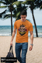 Charger l'image dans la galerie, Homme T-Shirt Tête de mort mexicaine crâne hipster skull rose dia de los (6610903007411)