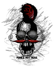 Charger l'image dans la galerie, Femme T-Shirt Tête de mort hipster skull crâne moustache punk ultra