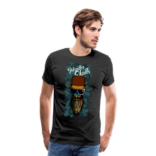 Charger l'image dans la galerie, Homme T-Shirt hipster skull Tête de mort barbe crâne barbu chapeau melon lunettes de soleil - black (6587808022707)