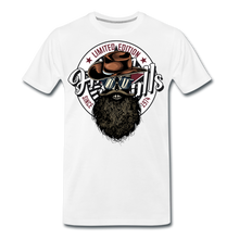 Charger l'image dans la galerie, Homme T-Shirt hipster skull Tête de mort crâne barbu avec chapeau de cowboy moustachu 1974 - white (6587816575155)