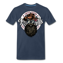 Charger l'image dans la galerie, Homme T-Shirt hipster skull Tête de mort crâne barbu avec chapeau de cowboy moustachu 1974 - navy (6587816575155)