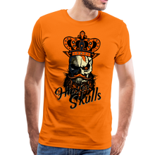 Charger l'image dans la galerie, Homme T-Shirt hipster skull Tête de mort à barbe crâne barbu couronne du roi - orange (6587822637235)