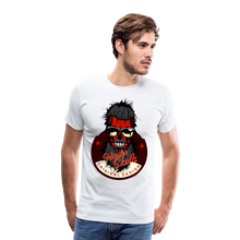 Charger l'image dans la galerie, Homme T-Shirt Tête de mort hipster skull crâne barbe et barbu lunette de star - white (6590300324019)