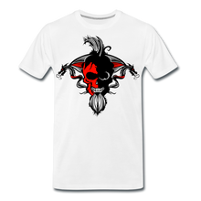 Charger l'image dans la galerie, Homme T-Shirt Tête de mort crâne hipster skull barbe dragon tribal punk - white (6590348001459)