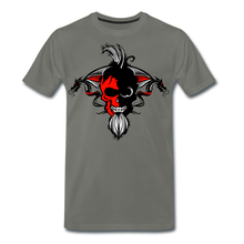 Charger l'image dans la galerie, Homme T-Shirt Tête de mort crâne hipster skull barbe dragon tribal punk - asphalt (6590348001459)