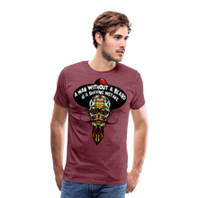 Charger l'image dans la galerie, Homme T-Shirt Tête de mort mexicaine hipster skull crâne barbe shaving mistake - heather burgundy (6600218017971)