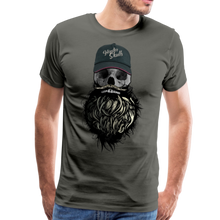 Charger l'image dans la galerie, Homme T-Shirt Tête de mort hipster skull crâne à barbe et casquette cap - asphalt (6607872032947)