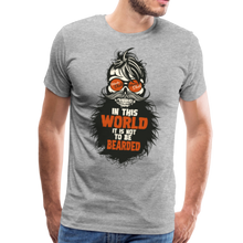 Charger l'image dans la galerie, Homme T-Shirt Tête de mort barbu crâne hipster skull moustachu world - heather grey (6607891759283)