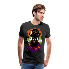 Charger l'image dans la galerie, Homme T-Shirt Tête de mort hipster skull crâne barbe et chapeau melon flourish - black (6608447471795)