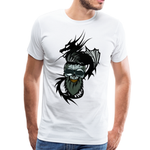 Charger l'image dans la galerie, Homme T-Shirt Tête de mort dragon tribal crâne hipster skull demon - white (6608451240115)