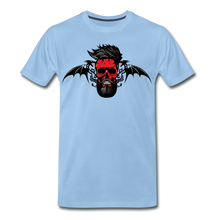 Charger l'image dans la galerie, Homme T-Shirt dragon tribal Tête de mort hipster skull crâne barbu tribalisme - sky (6608455991475)