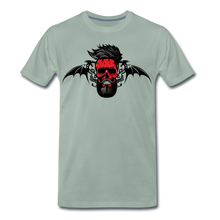 Charger l'image dans la galerie, Homme T-Shirt dragon tribal Tête de mort hipster skull crâne barbu tribalisme - steel green (6608455991475)