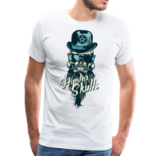 Charger l'image dans la galerie, Homme T-Shirt hipster skull barbe Tête de mort à moustache crâne elegant - white (6608460251315)