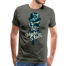 Charger l'image dans la galerie, Homme T-Shirt hipster skull barbe Tête de mort à moustache crâne elegant - asphalt (6608460251315)