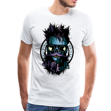 Charger l'image dans la galerie, Homme T-Shirt hipster skull Tête de mort barbe et moustache crâne lunette ronde suprême - white (6610847137971)