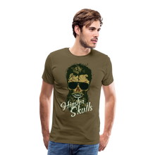 Charger l'image dans la galerie, Homme T-Shirt hipster skull barbu Tête de mort moustachu crâne gouverneur - khaki (6610853757107)