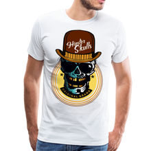 Charger l'image dans la galerie, Homme T-Shirt Tête de mort chapeau melon logo hipster skull crâne break teeth - white (6610884788403)