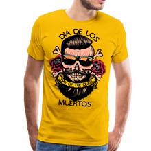 Charger l'image dans la galerie, Homme T-Shirt Tête de mort mexicaine crâne hipster skull rose dia de los - sun yellow (6610903007411)