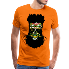 Charger l'image dans la galerie, Homme T-Shirt Tête de mort mexicaine à barbe et moustache crâne hipster skull extravagance - orange (6610951962803)