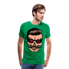 Charger l'image dans la galerie, Homme T-Shirt Tête de mort hipster skull mexicaine crâne rose oeils - kelly green (6610957762739)