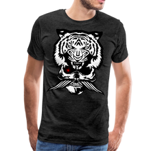 Charger l'image dans la galerie, Homme T-Shirt Tête de mort moustachu crâne hipster skull tigre - charcoal grey (6611940901043)
