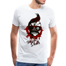 Charger l'image dans la galerie, Homme T-Shirt Tête de mort punk crâne hipster skull moustachu anarchie rébellion - white (6611990839475)